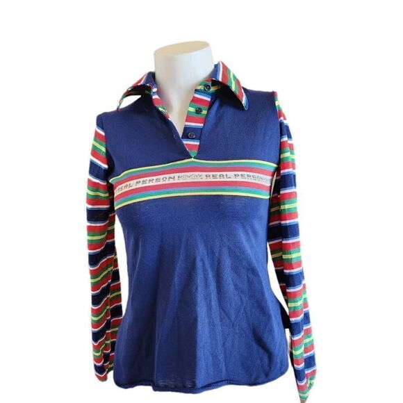 100% real person JCPenney kids medium or women's XS vintage '70s Chucky top - Picture 1 of 5